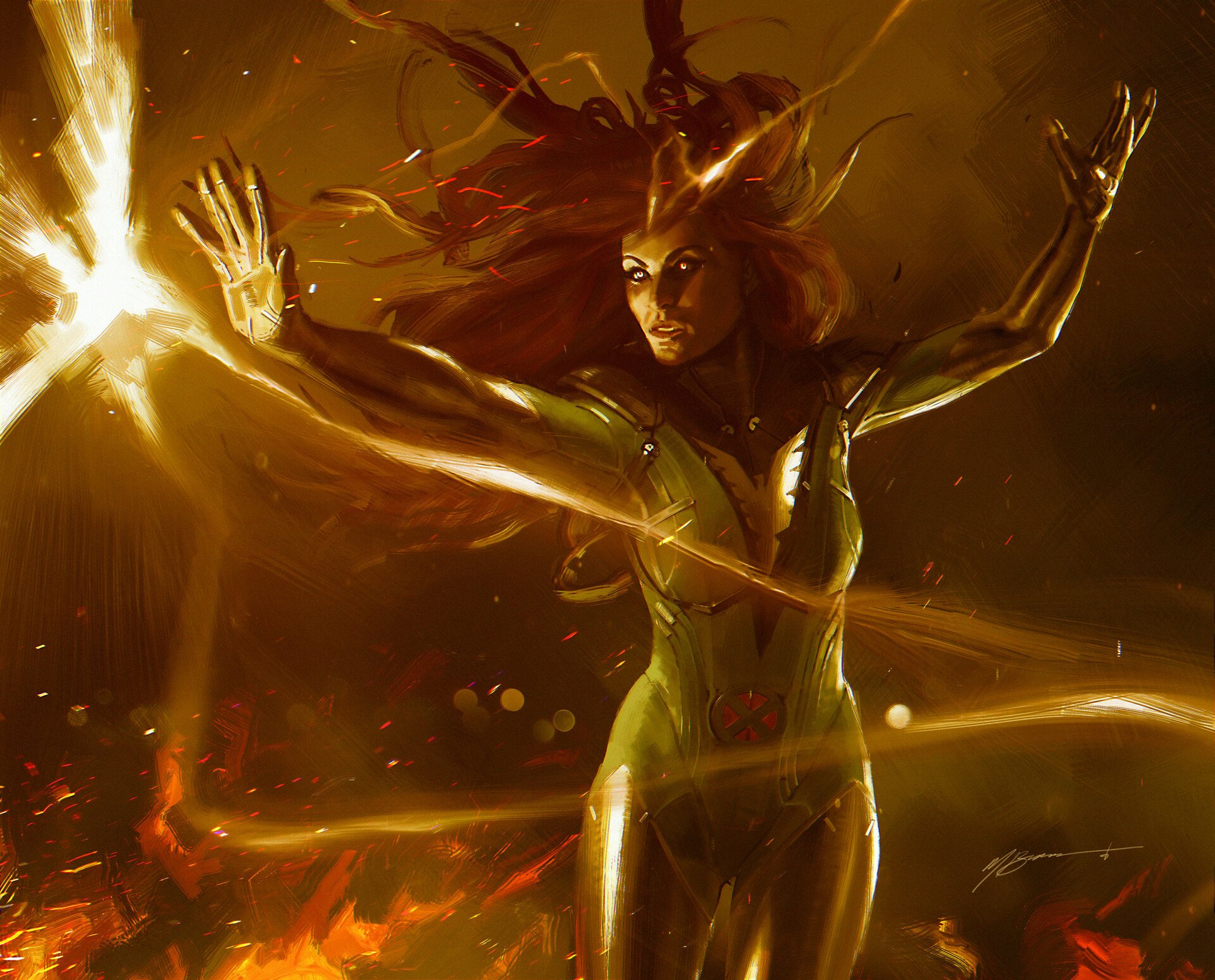Download Phoenix (Marvel Comics) Jean Grey Comic X-Men HD Wallpaper by Michael Broussard