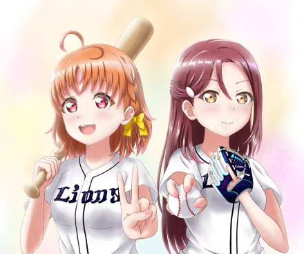 Chika Takami Riko Sakurauchi Anime Love Live! Sunshine!! HD Desktop Wallpaper | Background Image