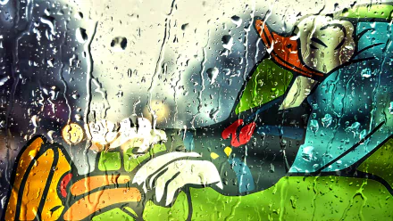 relax Donald Duck photography rain HD Desktop Wallpaper | Background Image