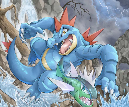 Feraligatr (Pokemon) video game Pokemon HD Desktop Wallpaper | Background Image