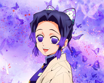 Shinobu Kochou Anime Demon Slayer: Kimetsu no Yaiba HD Desktop Wallpaper | Background Image