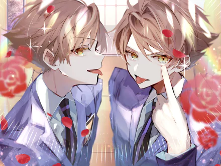 Kaoru Hitachiin Hikaru Hitachiin Anime Ouran High School Host Club HD Desktop Wallpaper | Background Image