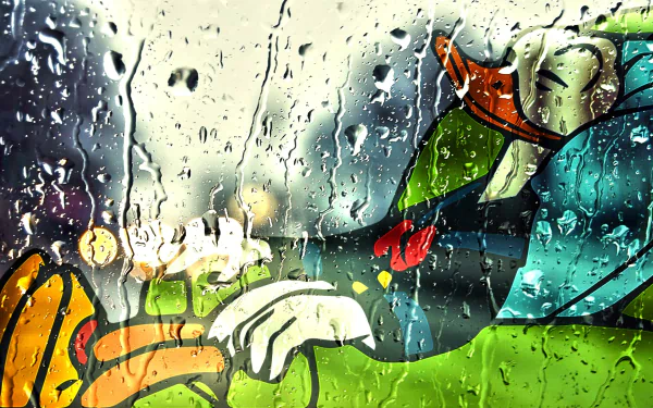 relax Donald Duck photography rain HD Desktop Wallpaper | Background Image