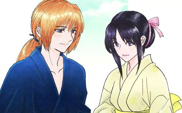 Kaoru Kamiya Kenshin Himura Anime Rurouni Kenshin HD Desktop Wallpaper | Background Image