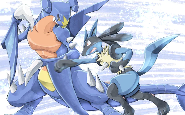 Lucario (Pokémon) Garchomp (Pokémon) video game Pokemon HD Desktop Wallpaper | Background Image
