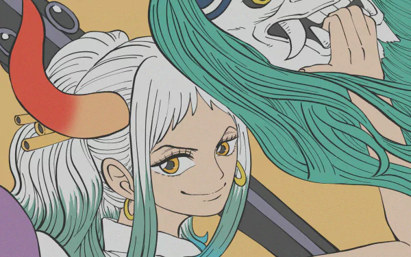 HD anime wallpaper featuring Yamato from One Piece with vibrant colors and dynamic composition for PC desktop background.