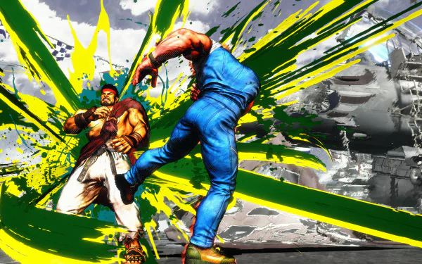 Guile (Street Fighter) Ryu (Street Fighter) video game Street Fighter 6 HD Desktop Wallpaper | Background Image