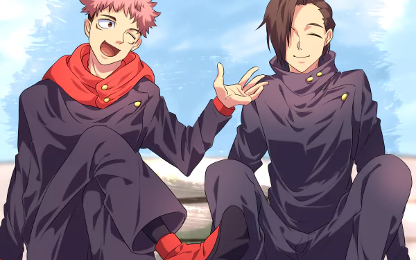 Junpei Yoshino Yuji Itadori Anime Jujutsu Kaisen HD Desktop Wallpaper | Background Image