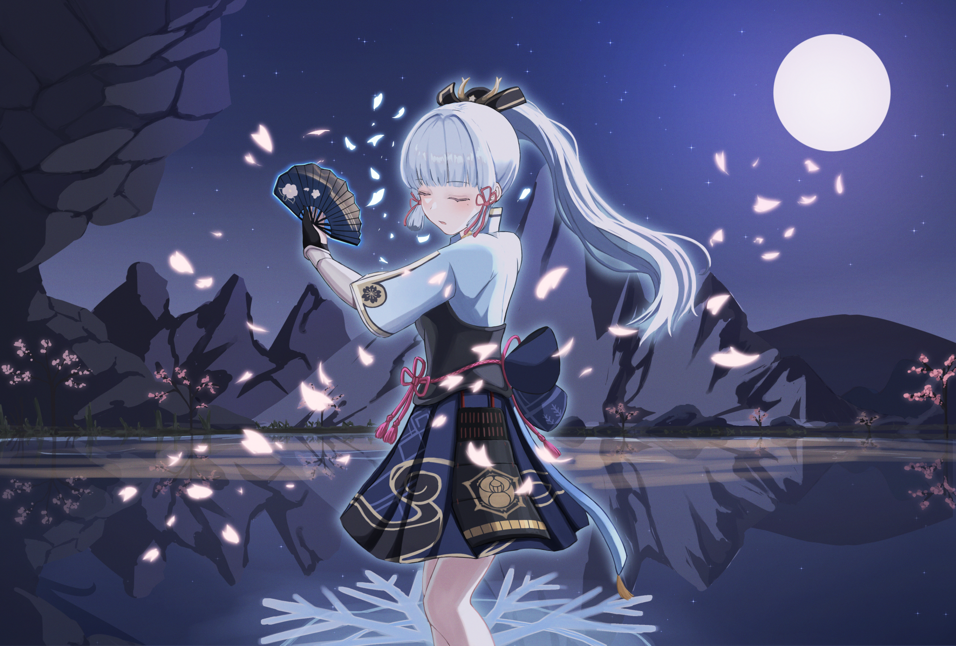 Download Kamisato Ayaka (Genshin Impact) Video Game Genshin Impact HD Wallpaper by moonggu