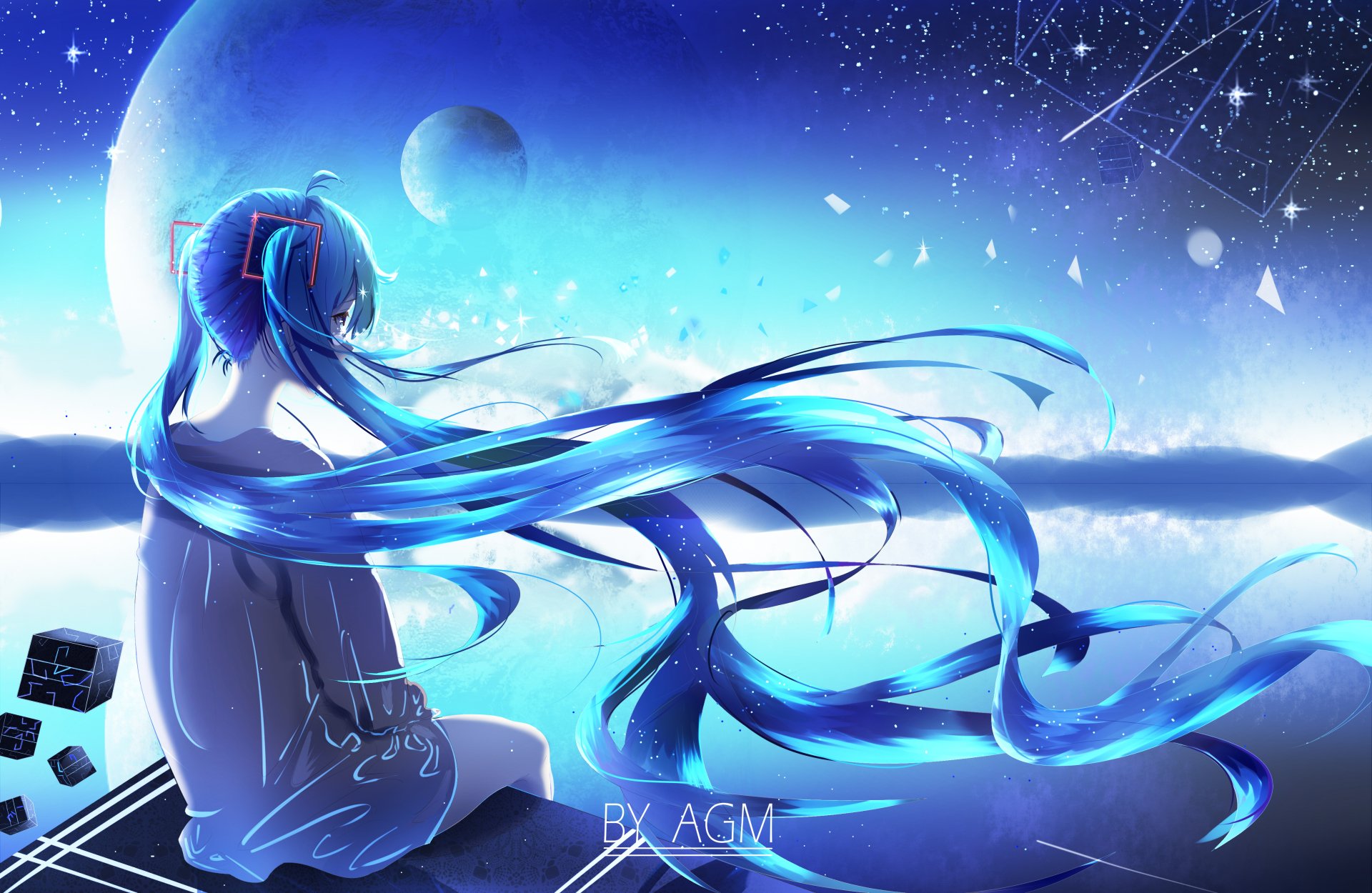 Download Hatsune Miku Anime Vocaloid 4k Ultra HD Wallpaper by 阿戈魔AGM