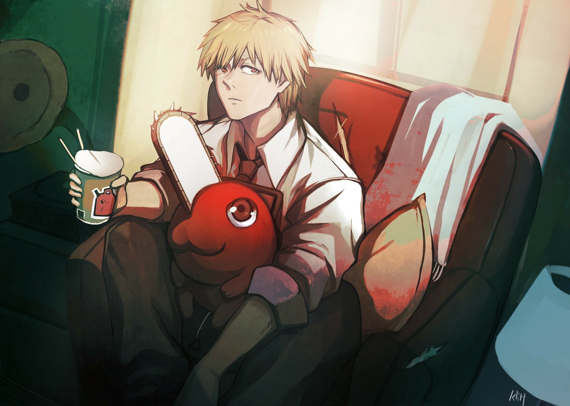 Download Pochita (Chainsaw Man) Denji (Chainsaw Man) Anime Chainsaw Man 4k Ultra HD Wallpaper by klitf