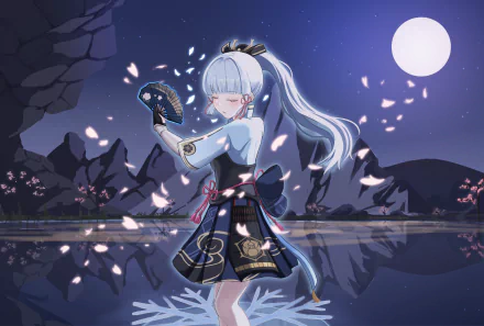 Kamisato Ayaka (Genshin Impact) video game Genshin Impact HD Desktop Wallpaper | Background Image