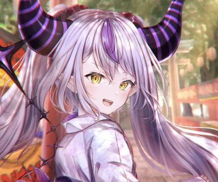 hololive La+ Darknesss (Virtual Youtuber) Anime Virtual Youtuber HD Desktop Wallpaper | Background Image