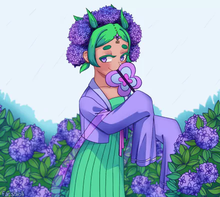 Hydrangea Cookie (Cookie Run) video game Cookie Run: OvenBreak HD Desktop Wallpaper | Background Image
