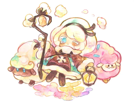 Cotton Cookie (Cookie Run) video game COOKIE RUN: KINGDOM HD Desktop Wallpaper | Background Image