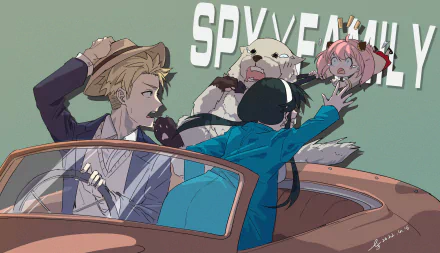 Bond (Spy x Family) Anya Forger Yor Forger Loid Forger Anime Spy x Family HD Desktop Wallpaper | Background Image