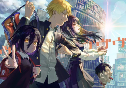 War Devil Asa Mitaka Denji (Chainsaw Man) Anime Chainsaw Man HD Desktop Wallpaper | Background Image