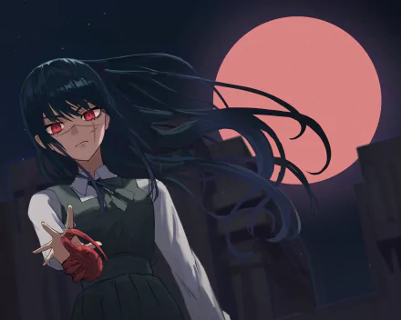 War Devil Asa Mitaka Anime Chainsaw Man HD Desktop Wallpaper | Background Image