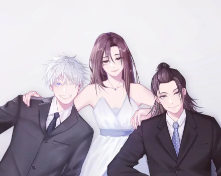 Suguru Geto Shoko Ieiri Satoru Gojo Anime Jujutsu Kaisen Gojo & Geto HD Desktop Wallpaper | Background Image