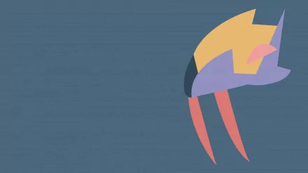 HD PC desktop wallpaper featuring Seviper from the Pokémon anime with a simple, stylized design against a muted blue background.