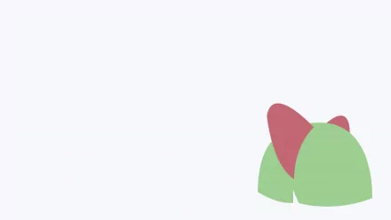 Minimalist HD PC desktop wallpaper featuring the Psychic Pokémon Ralts with a simple anime-inspired design.