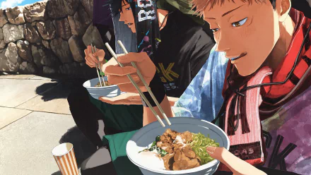 Yuji Itadori Megumi Fushiguro Anime Jujutsu Kaisen HD Desktop Wallpaper | Background Image