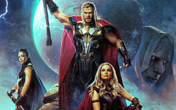 Gorr the God Butcher Valkyrie (Marvel Comics) Jane Foster Thor movie Thor: Love and Thunder HD Desktop Wallpaper | Background Image