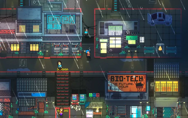 video game Neon Blight HD Desktop Wallpaper | Background Image