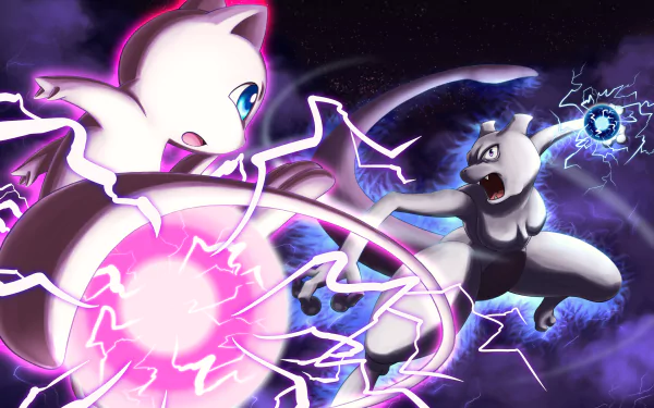 Mewtwo (Pokémon) Mew (Pokémon) Anime Pokemon HD Desktop Wallpaper | Background Image