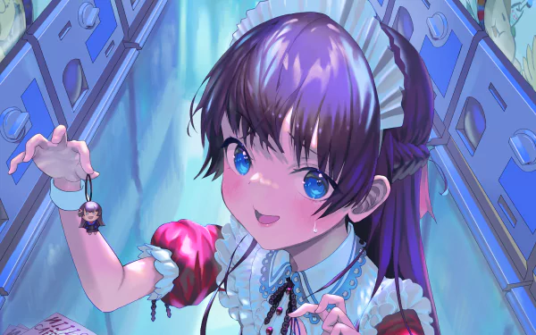 maid Nijisanji Tsukino Mito Anime Virtual Youtuber HD Desktop Wallpaper | Background Image