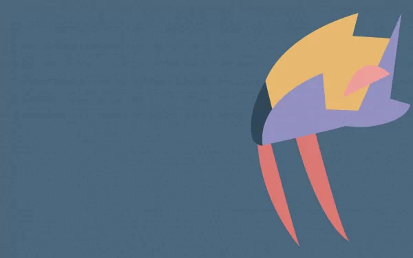 HD PC desktop wallpaper featuring Seviper from the Pokémon anime with a simple, stylized design against a muted blue background.