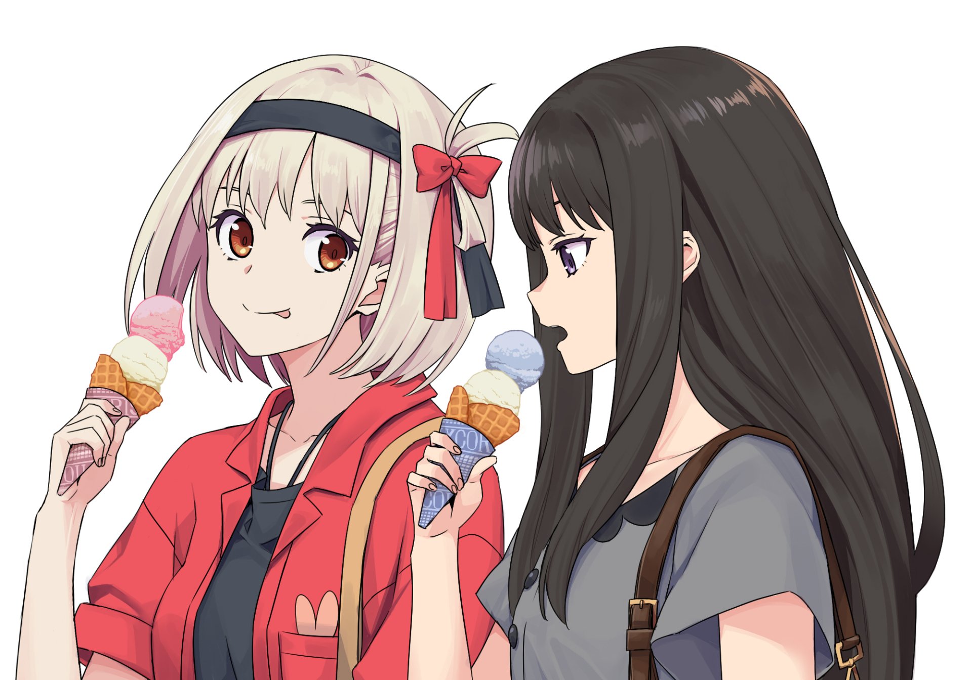 Download Takina Inoue Chisato Nishikigi Anime Lycoris Recoil HD Wallpaper by needle