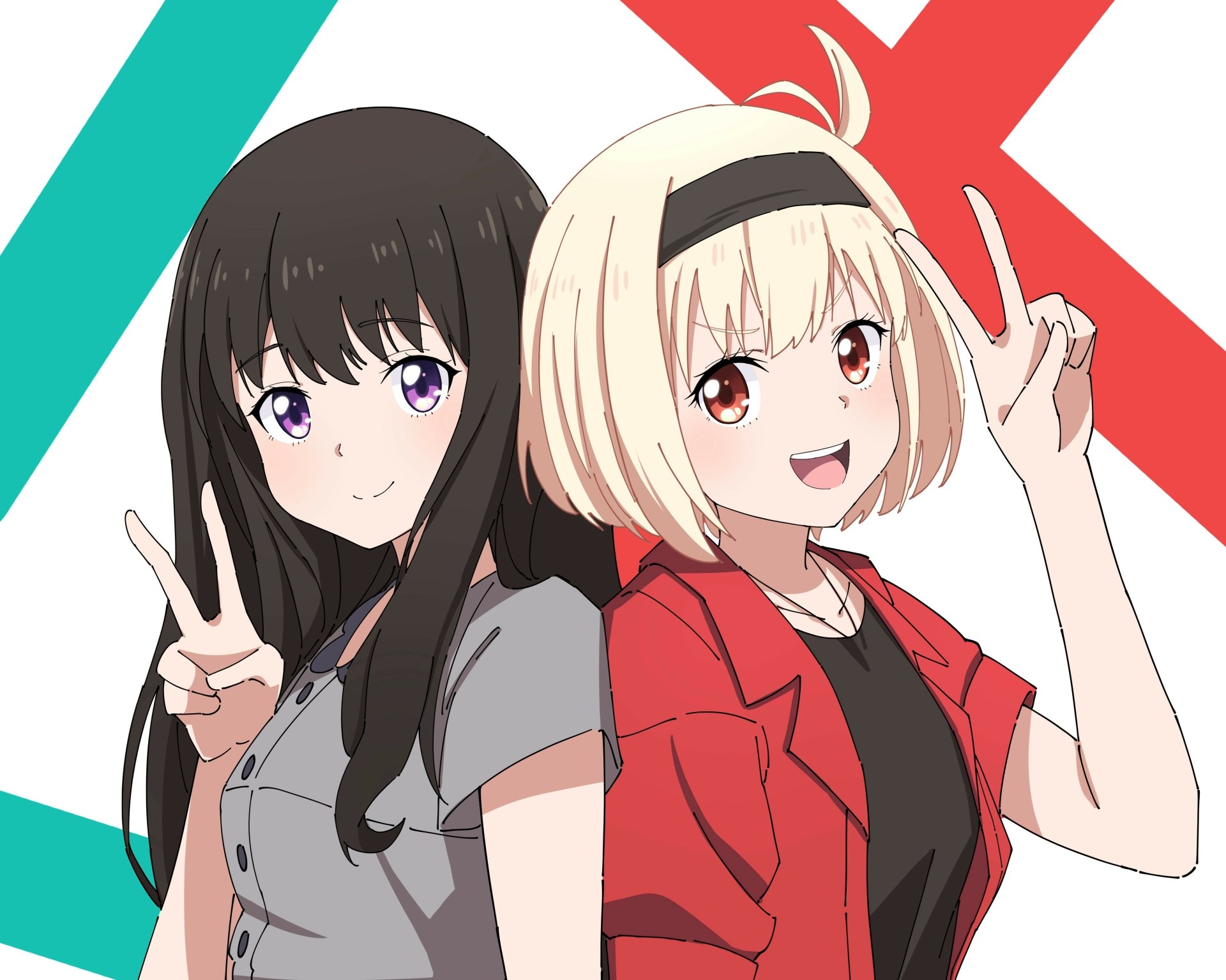 Download Chisato Nishikigi Takina Inoue Anime Lycoris Recoil 4k Ultra HD Wallpaper by ぽこ