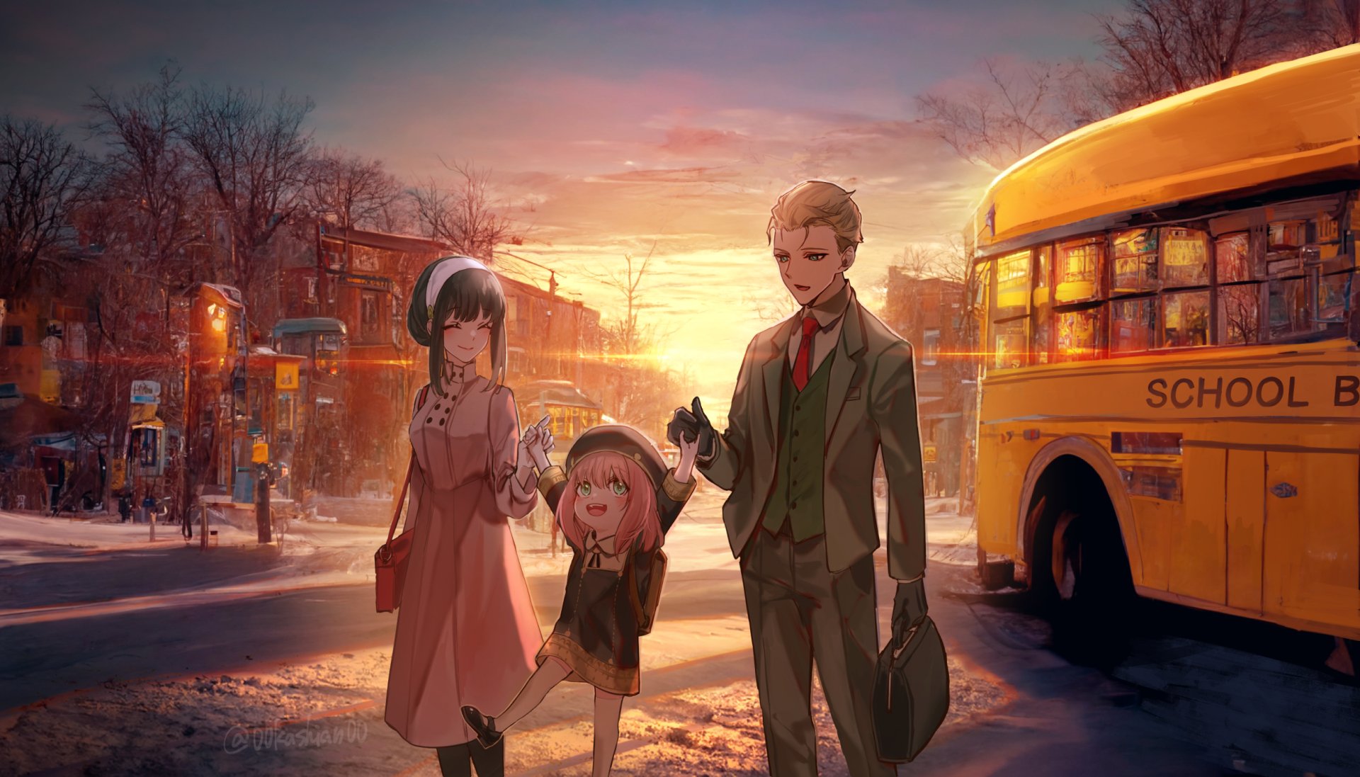 Download Loid Forger Anya Forger Yor Forger Anime Spy X Family HD Wallpaper by KASHIA