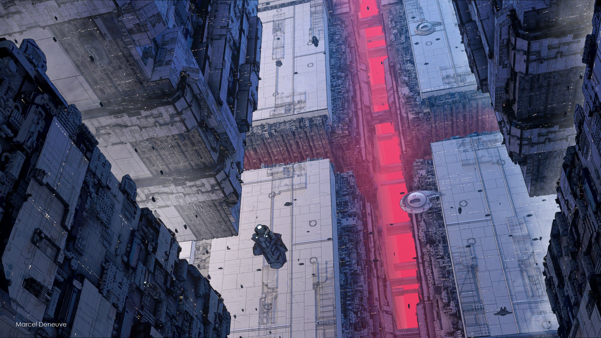 Download Sci Fi City Sci Fi City HD Wallpaper | 3456x1944 | Wallpaper Abyss