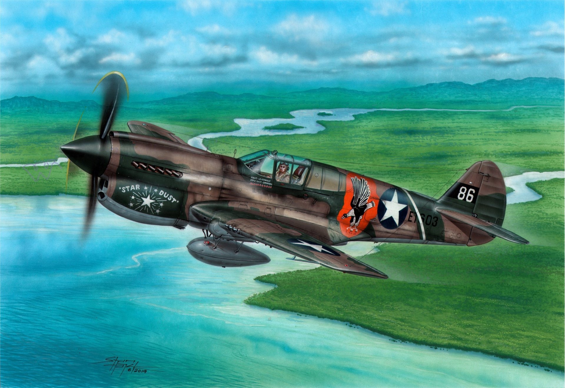 Download Military Curtiss P-40 Warhawk HD Wallpaper