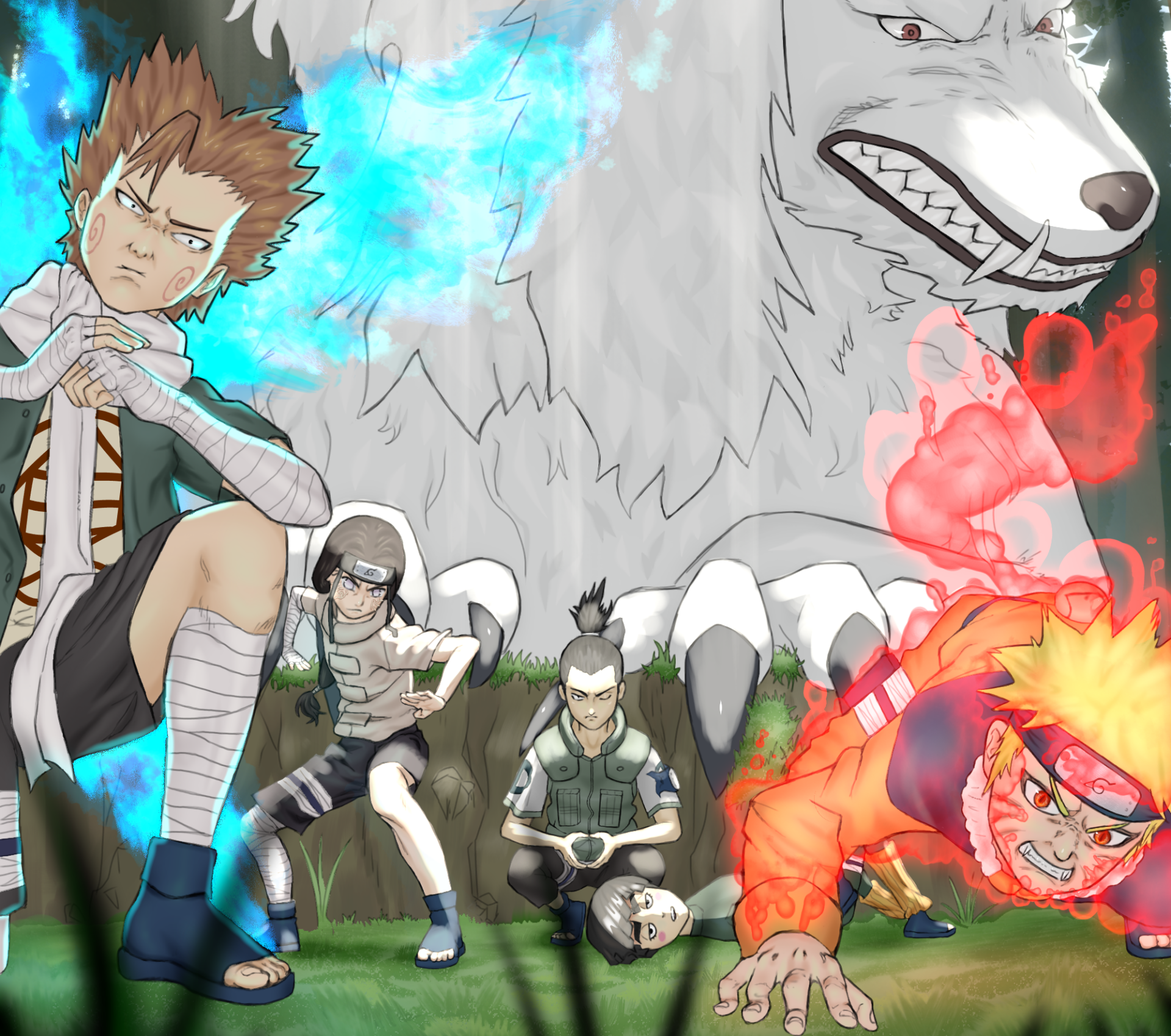 Download Naruto Uzumaki Rock Lee Shikamaru Nara Neji Hyūga Chōji Akimichi Anime Naruto HD Wallpaper by Seenlord