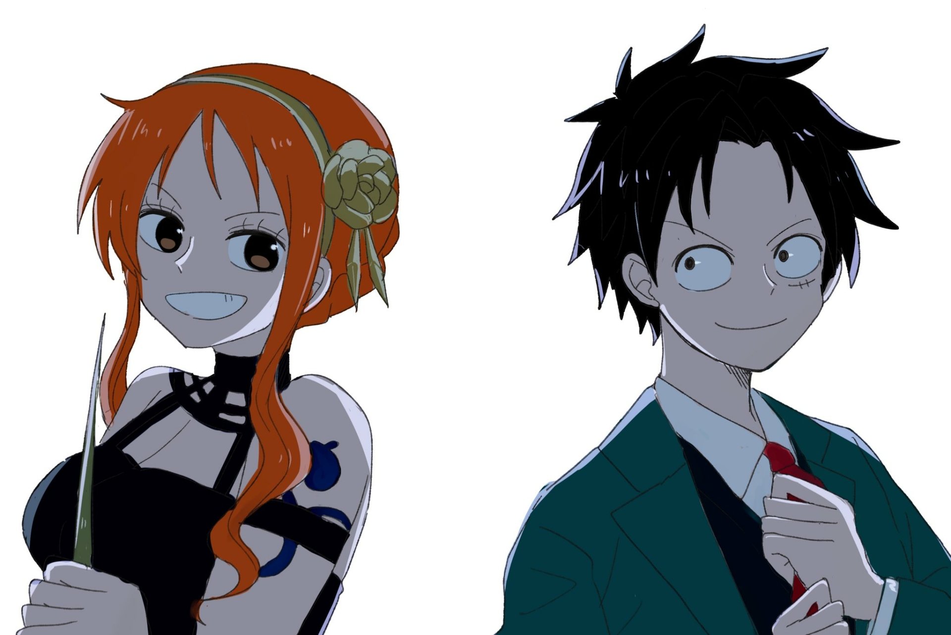 Download Monkey D. Luffy Nami (One Piece) Anime One Piece HD Wallpaper by Noko