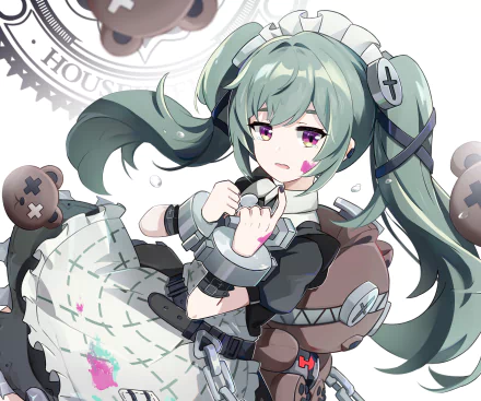 HD PC desktop wallpaper featuring Corin Wickes from the video game Zenless Zone Zero in a detailed, anime-style illustration.