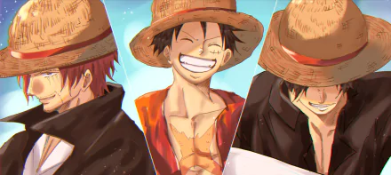Monkey D. Luffy Shanks (One Piece) Anime One Piece HD Desktop Wallpaper | Background Image