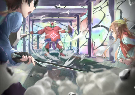 Asuna Yuuki Kirito (Sword Art Online) Anime Sword Art Online Kirito And Asuna HD Desktop Wallpaper | Background Image