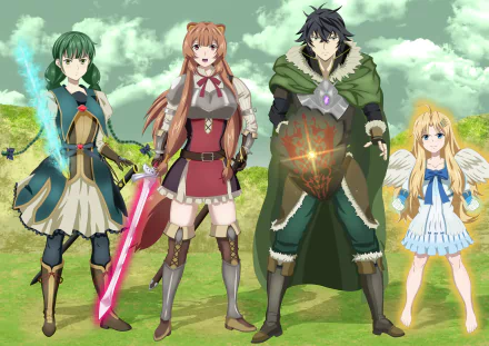 Filo (The Rising of The Shield Hero) Naofumi Iwatani Raphtalia (The Rising of the Shield Hero) Rishia Ivyred Anime The Rising of the Shield Hero HD Desktop Wallpaper | Background Image