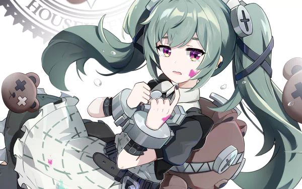 HD PC desktop wallpaper featuring Corin Wickes from the video game Zenless Zone Zero in a detailed, anime-style illustration.