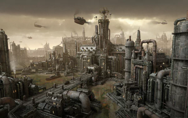  Kitbash 3D Dieselpunk cover art by Max Bedulenko