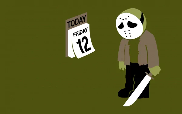 Friday the 13th Jason Voorhees mask funny horror HD Desktop Wallpaper | Background Image