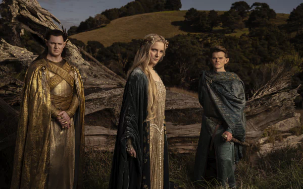 Robert Aramayo Morfydd Clark TV Show The Lord of the Rings: The Rings of Power HD Desktop Wallpaper | Background Image