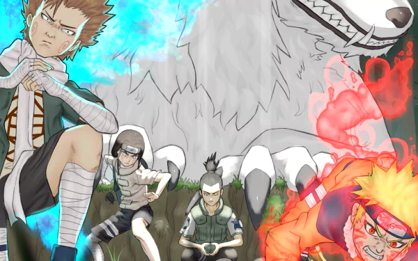 Naruto Uzumaki Rock Lee Shikamaru Nara Neji Hyūga Chōji Akimichi Anime Naruto HD Desktop Wallpaper | Background Image