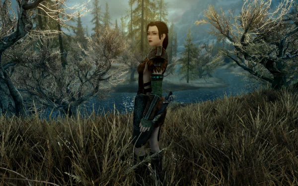  A Beauty Necromancer Near Morthal in Skyrim
