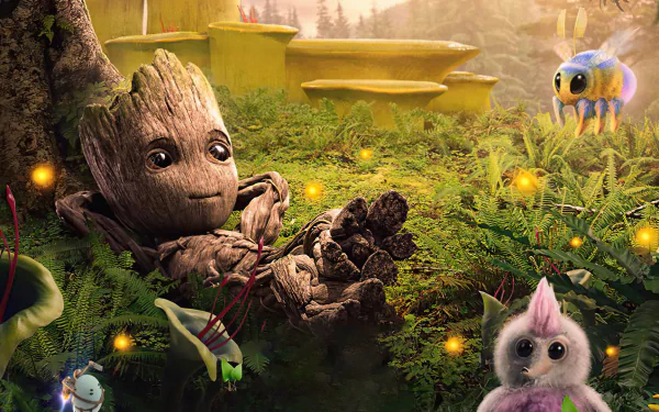 Baby Groot TV Show I Am Groot HD Desktop Wallpaper | Background Image