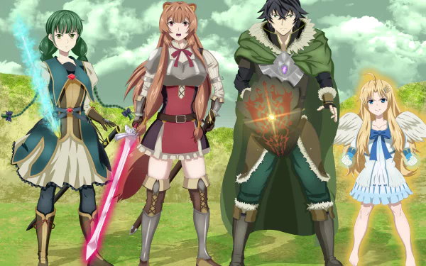 Filo (The Rising of The Shield Hero) Naofumi Iwatani Raphtalia (The Rising of the Shield Hero) Rishia Ivyred Anime The Rising of the Shield Hero HD Desktop Wallpaper | Background Image